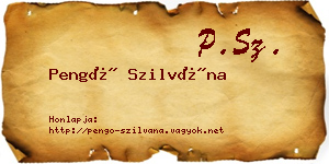Pengő Szilvána névjegykártya